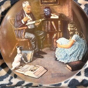 Knowles White Collector Plate Backstamp with Black Logo and Red Seal